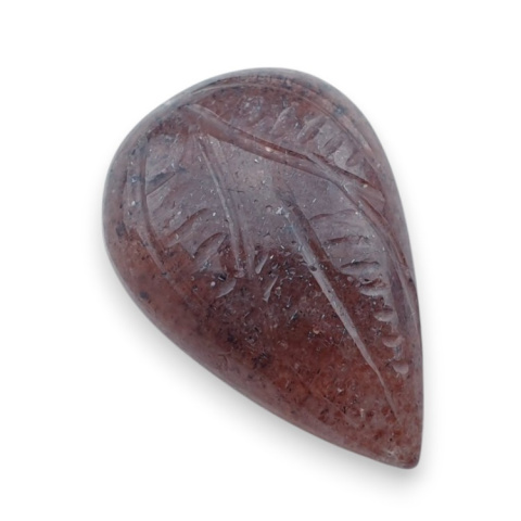 Strawberry quartz carved cabochon 24x16 mm no 82 Strawberry quartz carved cabochon 24x16 mm no 82