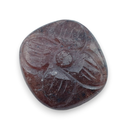 Strawberry quartz carved cabochon 24x22 mm no 15 Strawberry quartz carved cabochon 24x22 mm no 15