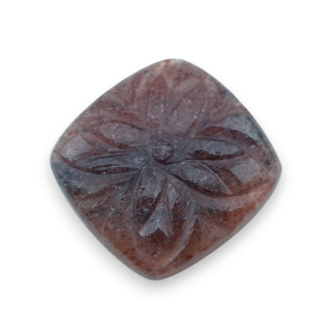 Strawberry quartz carved cabochon 24x23 mm no 1 Strawberry quartz carved cabochon 24x23 mm no 1