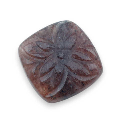 Strawberry quartz carved cabochon 24x23 mm no 1 Strawberry quartz carved cabochon 24x23 mm no 1