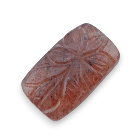 Strawberry quartz carved cabochon 25x15 mm no 56 Strawberry quartz carved cabochon 25x15 mm no 56