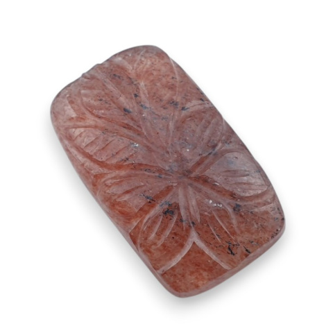 Strawberry quartz carved cabochon 25x15 mm no 56 Strawberry quartz carved cabochon 25x15 mm no 56