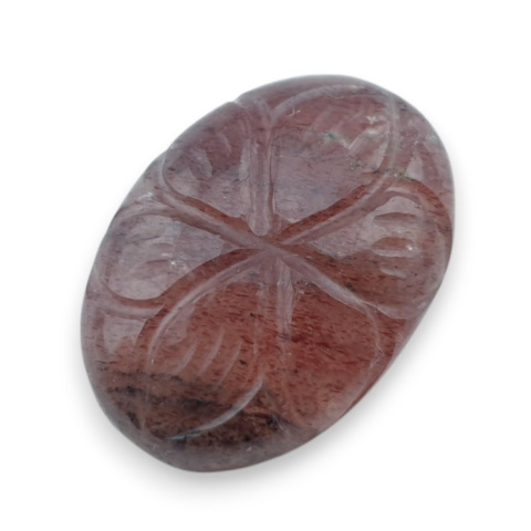 Strawberry quartz carved cabochon 25x17 mm no 17 Strawberry quartz carved cabochon 25x17 mm no 17