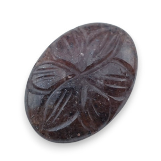 Strawberry quartz carved cabochon 25x18 mm no 76