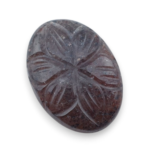 Strawberry quartz carved cabochon 25x18 mm no 76 Strawberry quartz carved cabochon 25x18 mm no 76