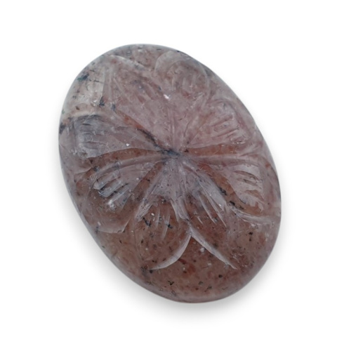 Strawberry quartz carved cabochon 25x19 mm no 69 Strawberry quartz carved cabochon 25x19 mm no 69