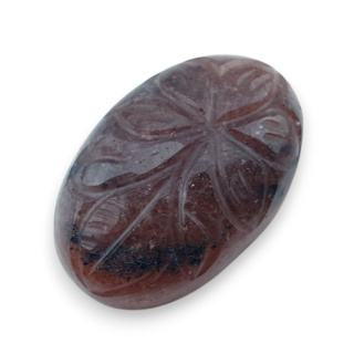 Strawberry quartz carved cabochon 26x17 mm no 52