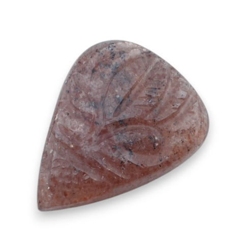 Strawberry quartz carved cabochon 26x20 mm no 26 Strawberry quartz carved cabochon 26x20 mm no 26