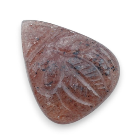 Strawberry quartz carved cabochon 26x20 mm no 26 Strawberry quartz carved cabochon 26x20 mm no 26
