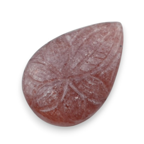 Strawberry quartz carved cabochon 27x18 mm no 29 Strawberry quartz carved cabochon 27x18 mm no 29