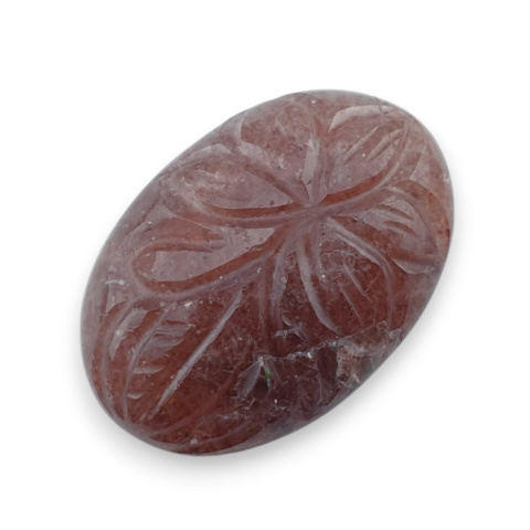 Strawberry quartz carved cabochon 27x19 mm no 61 Strawberry quartz carved cabochon 27x19 mm no 61