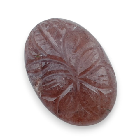 Strawberry quartz carved cabochon 27x19 mm no 61 Strawberry quartz carved cabochon 27x19 mm no 61