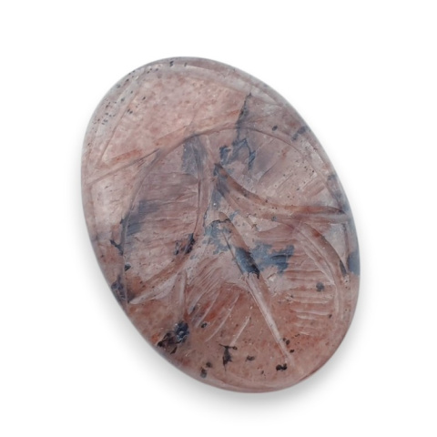 Strawberry quartz carved cabochon 27x19 mm no 7 Strawberry quartz carved cabochon 27x19 mm no 7