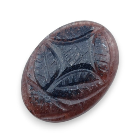 Strawberry quartz carved cabochon 27x20 mm no 78 Strawberry quartz carved cabochon 27x20 mm no 78