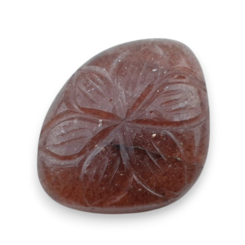 Strawberry quartz carved cabochon 27x22 mm no 24 Strawberry quartz carved cabochon 27x22 mm no 24