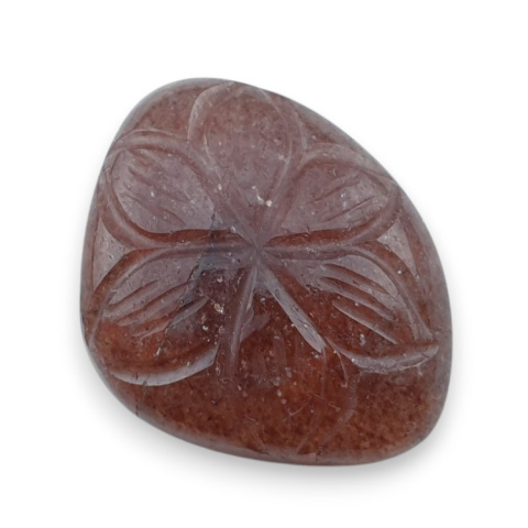 Strawberry quartz carved cabochon 27x22 mm no 24 Strawberry quartz carved cabochon 27x22 mm no 24