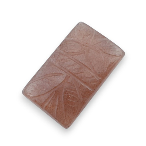 Strawberry quartz carved cabochon 28x17 mm no 54 Strawberry quartz carved cabochon 28x17 mm no 54