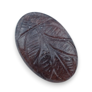 Strawberry quartz carved cabochon 28x19 mm no 68