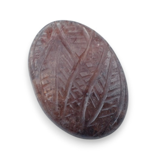 Strawberry quartz carved cabochon 28x20 mm no 48