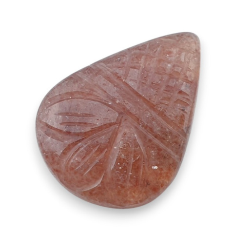 Strawberry quartz carved cabochon 28x20 mm no 71 Strawberry quartz carved cabochon 28x20 mm no 71