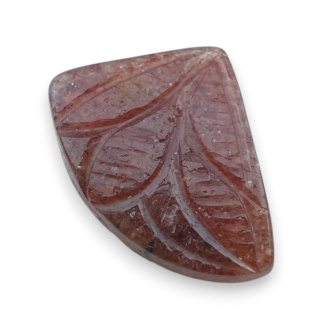 Strawberry quartz carved cabochon 29x19 mm no 27