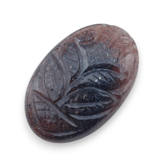 Strawberry quartz carved cabochon 29x19 mm no 28