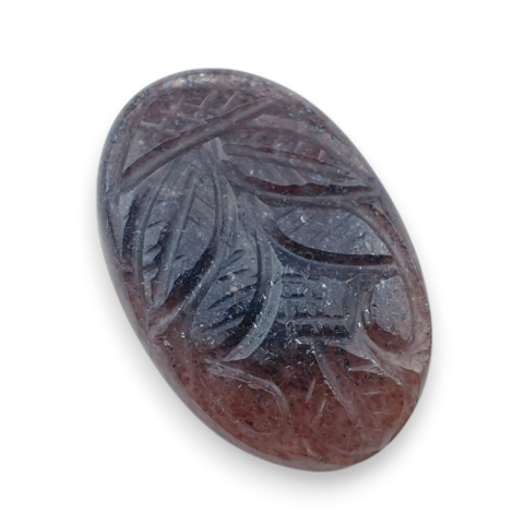 Strawberry quartz carved cabochon 29x19 mm no 28 Strawberry quartz carved cabochon 29x19 mm no 28