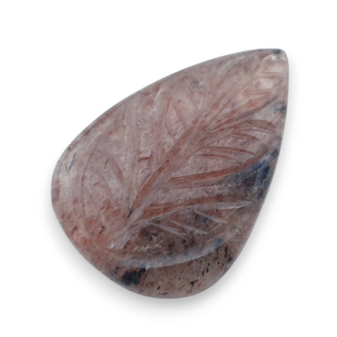 Strawberry quartz carved cabochon 29x19 mm no 50 Strawberry quartz carved cabochon 29x19 mm no 50