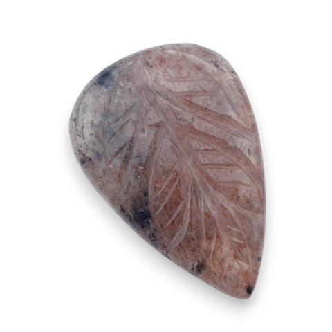 Strawberry quartz carved cabochon 29x19 mm no 50 Strawberry quartz carved cabochon 29x19 mm no 50