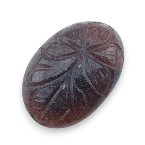 Strawberry quartz carved cabochon 29x20 mm no 65 Strawberry quartz carved cabochon 29x20 mm no 65