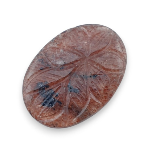 Strawberry quartz carved cabochon 29x21 mm no 63 Strawberry quartz carved cabochon 29x21 mm no 63