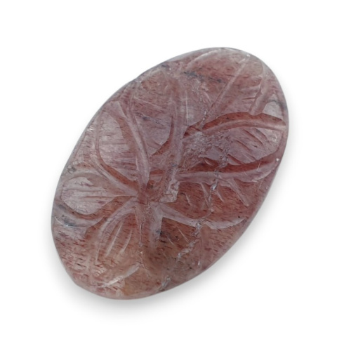 Strawberry quartz carved cabochon 30x19 mm no 49 Strawberry quartz carved cabochon 30x19 mm no 49