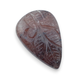 Strawberry quartz carved cabochon 30x20 mm no 40