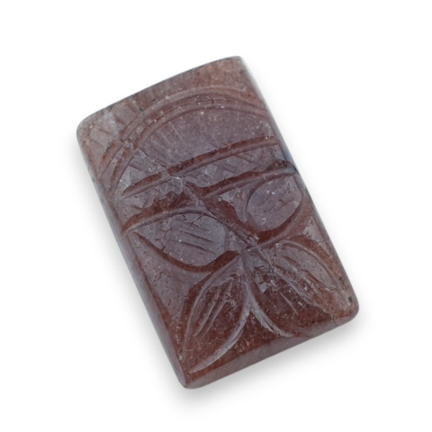 Strawberry quartz carved cabochon 30x20 mm no 43 Strawberry quartz carved cabochon 30x20 mm no 43