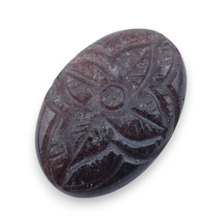 Strawberry quartz carved cabochon 30x20 mm no 73
