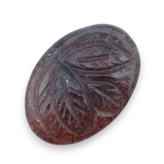 Strawberry quartz carved cabochon 30x21 mm no 60