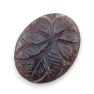 Strawberry quartz carved cabochon 30x24 mm no 47