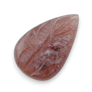 Strawberry quartz carved cabochon 31x19 mm no 70