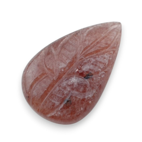 Strawberry quartz carved cabochon 31x19 mm no 70 Strawberry quartz carved cabochon 31x19 mm no 70