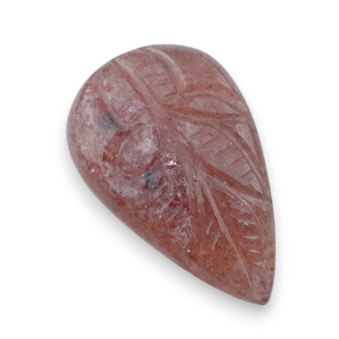 Strawberry quartz carved cabochon 31x19 mm no 70 Strawberry quartz carved cabochon 31x19 mm no 70