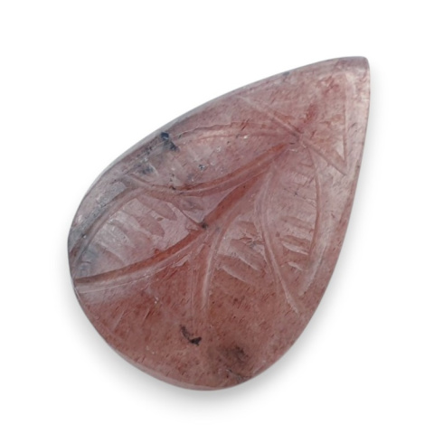 Strawberry quartz carved cabochon 31x20 mm no 62 Strawberry quartz carved cabochon 31x20 mm no 62