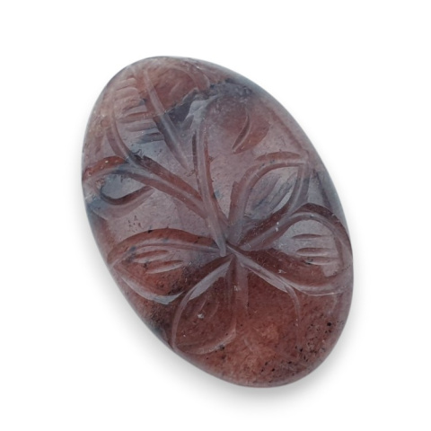 Strawberry quartz carved cabochon 31x21 mm no 16 Strawberry quartz carved cabochon 31x21 mm no 16