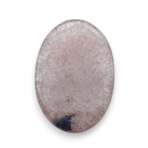 Strawberry quartz carved cabochon 31x21 mm no 2 Strawberry quartz carved cabochon 31x21 mm no 2
