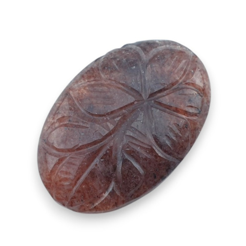 Strawberry quartz carved cabochon 31x21 mm no 39 Strawberry quartz carved cabochon 31x21 mm no 39