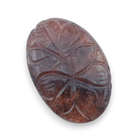 Strawberry quartz carved cabochon 31x21 mm no 39 Strawberry quartz carved cabochon 31x21 mm no 39
