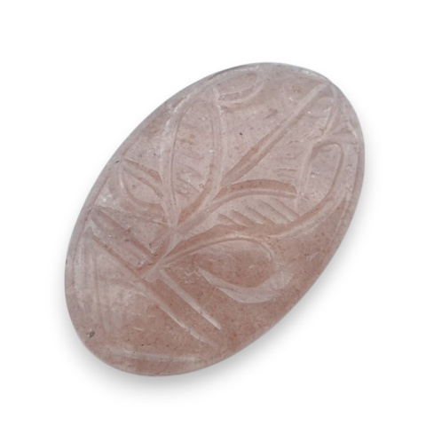 Strawberry quartz carved cabochon 33x21 mm no 59 Strawberry quartz carved cabochon 33x21 mm no 59