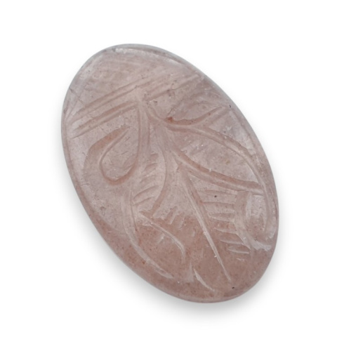 Strawberry quartz carved cabochon 33x21 mm no 59 Strawberry quartz carved cabochon 33x21 mm no 59