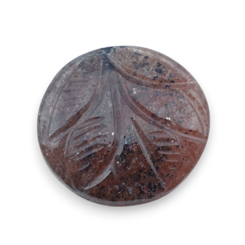 Strawberry quartz carved cabochon fi 21 mm no 5 Strawberry quartz carved cabochon fi 21 mm no 5