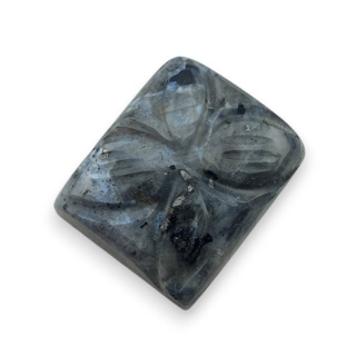 Larvikite carved cabochon 17x14 mm no 10