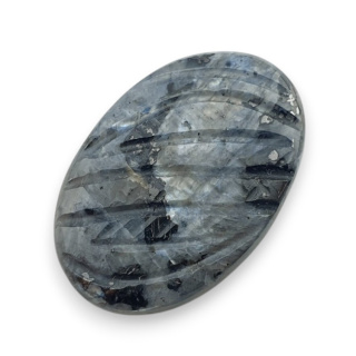 Larvikite carved cabochon 27x18 mm no 5